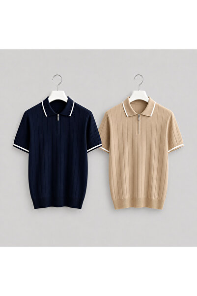 zs zaos fashion Πλεονεκτικό σετ 2 τεμαχίων ανδρικό καλοκαιρινό κοντομάνικο πλ...