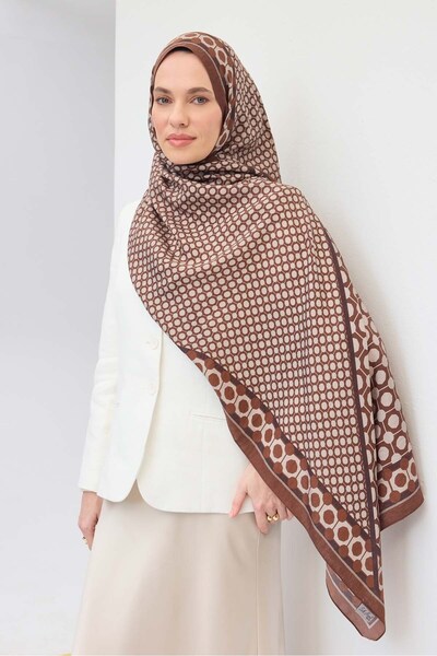 Silk Home Urban Hours Marble Chocolate Brown Mayda Shawl