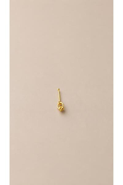 Hd Marketim 925 Ayar Gümüş Unisex Burun Hızması Gold Renk Minimal Piercing No...