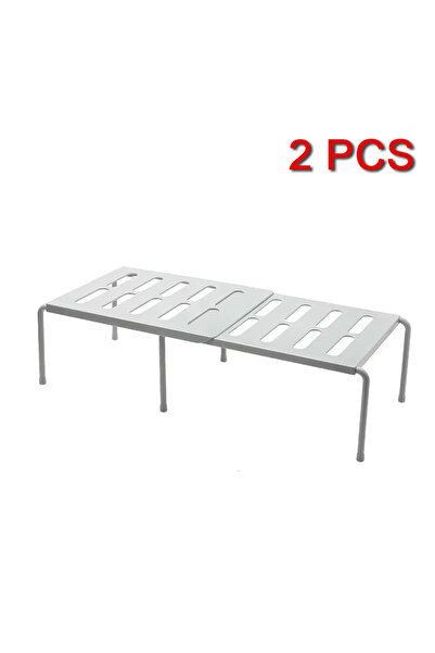 Choice5 Gray 2PCS ABS Shoe Rack Extensible Shoe Hanger Storage Space Saving S...