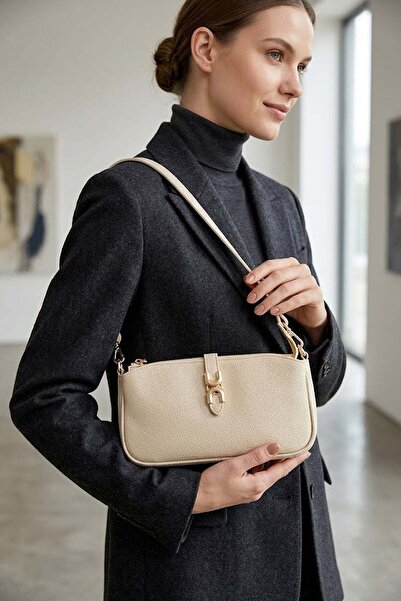 Ayakkabı Fuarı Elit 262Srcvt291 Women's Shoulder Bag Beige