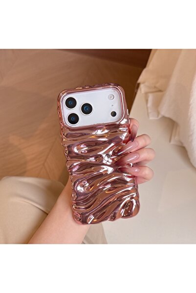 botyco Iphone 13 (6.1 inç) Uyumlu Dalgalı Kırışık Detaylı 3d Yüzeyli Parlak R...