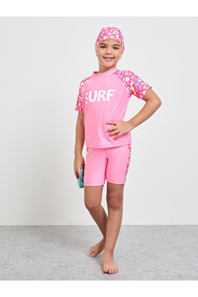 Styli Pack of 3 - Printed T-Shirt, Shorts and Cap Swim Set