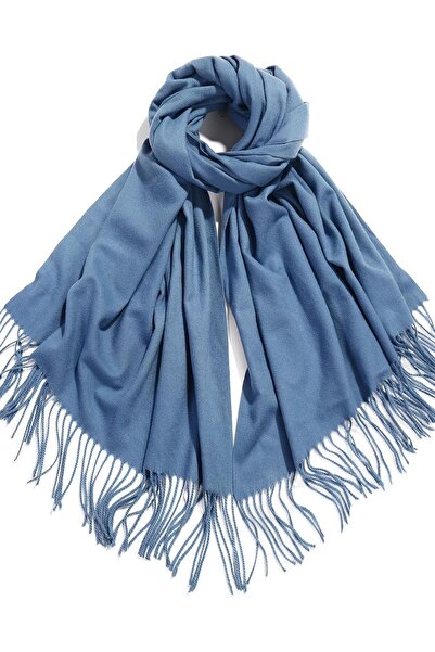 OEM Eșarfă Damă Pashmina Elegantă Călduroasă Moale Mare Albastră 200 x 66 cm L