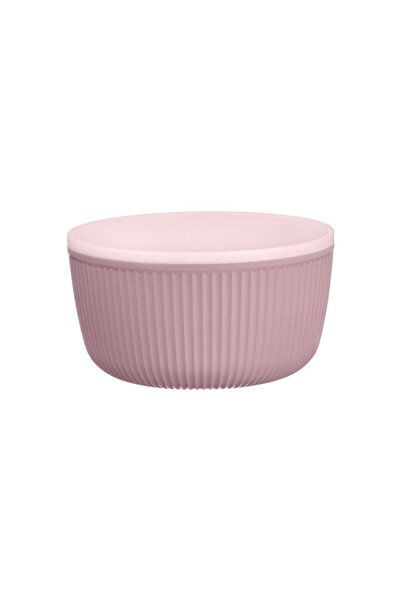 OEM Bol roz din plastic 520 ml, model reliefat, dungi elegante, elegant și pr...