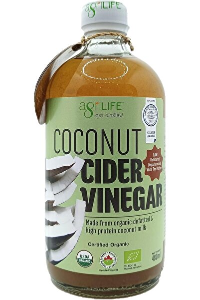 ORGANICFOOD Organic Coconut Cider Vinegar, Raw, Unfiltered, Unpasteurized wit...