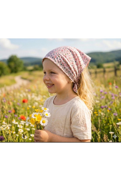 Eylülce Butik Girls' Bandana 100% Cotton Non-Flatting-Non-Sweating-Non-Slip S...