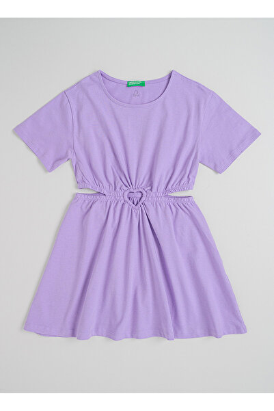 United Colors of Benetton Mor Kız Çocuk Elbise 35RYCV01A