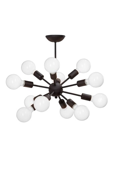 Cojom Candelabru Sferă Neagră, 12XE27