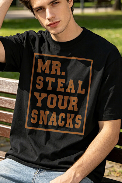 Fleck Casual Style T Shirts For Men Mr Steal Your Snacks Printed Personalized...