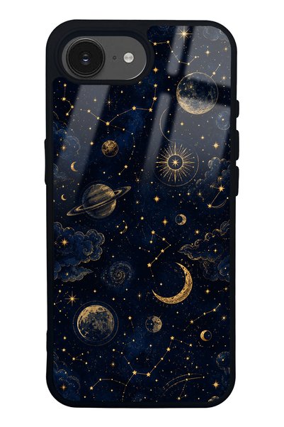 Spoyi iPhone 16E Celestial Night Design Glossy Phone Case