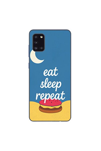 OEM Husa compatibila cu Samsung Galaxy A31 Silicon Gel Tpu Model Eat Sleep Re...