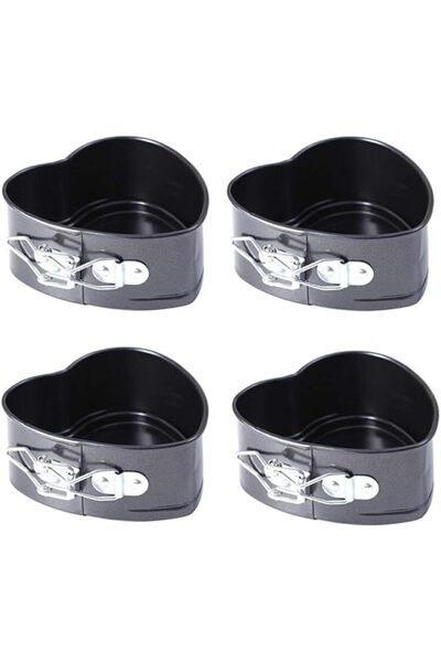 The Bros Springform Pan, 4 Pieces Love Heart Shape Springform Pan Mini 4 Inch...