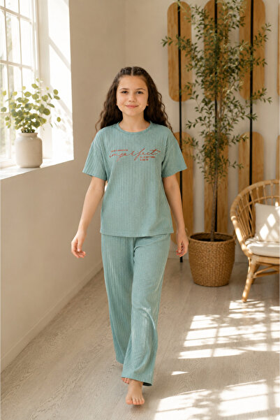 HM CEVHER Girl's Breathable 100% Cotton Pajama Set