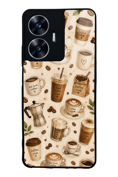 Spoyi Realme C55 Coffee Club Design Glossy Phone Case