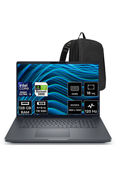 Dell Pro Max 18 Plus Core Ultra 9 285HX RTX Pro 3000 Blackwell 12GB 128GB RAM...
