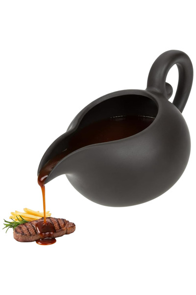 OEM Sosieră Cana pentru Sosuri Ceramică Elegantă Retro Elegantă Neagră 150ml