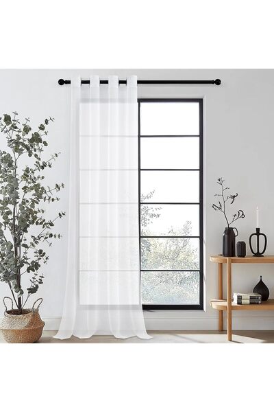 MRTREES Perdea Tip Voile, Berit, Aspect In, Protejeaza Intimitatea, 200 x 100...