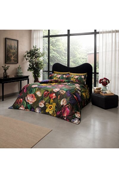 Taç Lenjerie pat dublu satin 6 piese,Tac DELUX Digital Seraphina