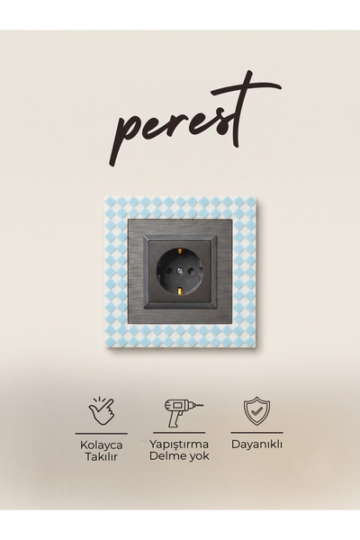 PerestHane Perest Pötikare Desenli Dekoratif Priz Çerçevesi Dekoratif Aparat ...