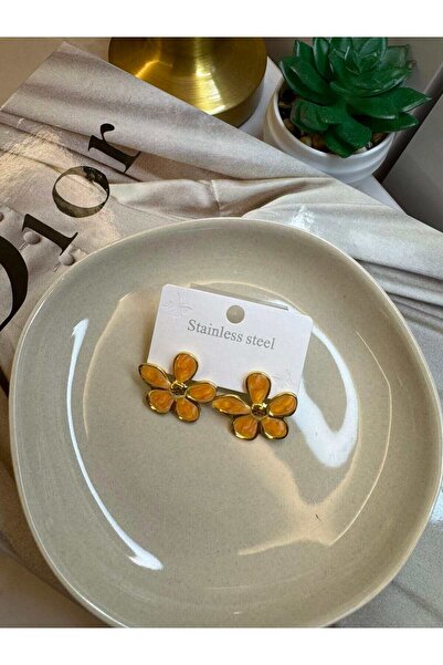 RENKLİ ÇİÇEKLİ KÜPE ÇELİK