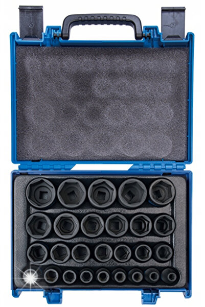 King Tony Set de chei tubulare 1/2'' 27 bucăți, scurte, 8-36mm, hexagonale KY...