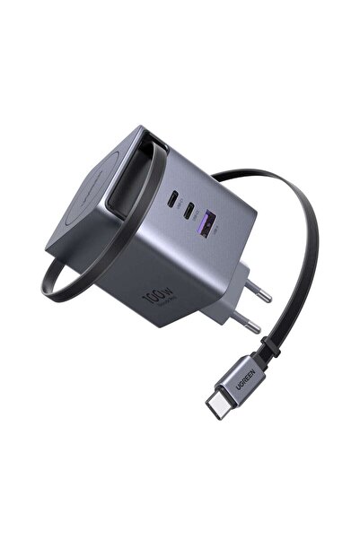 Ugreen GaN Fast Charger with Cable 100 Watts - Gray