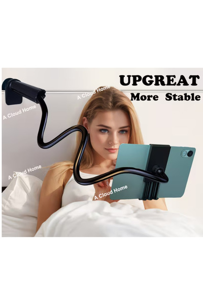 sgeteknoloji Sge Technology Tablet Car Bed Table Tablet Holder Stand with Movable Headboard and Acrobatic Body Spiral Holder