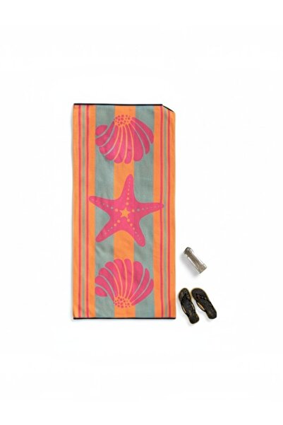 Özdilek Nice Pink Shell Beach Towel 70X150 cm Soft and Absorbent