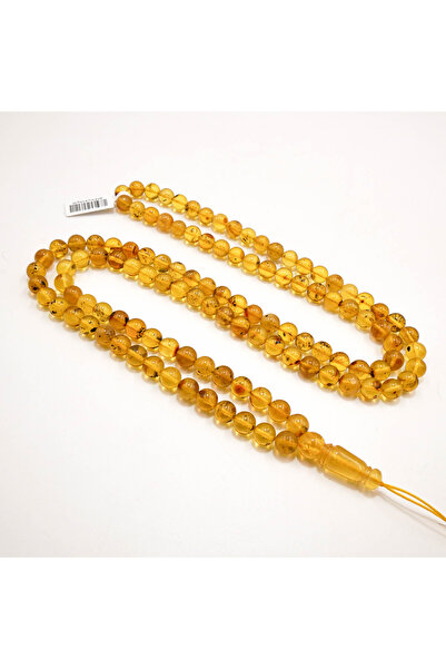Generic Moss Amber Rosary 99 Beads 9mm Golden Honey Prayer Beads 45g Tasbih M...
