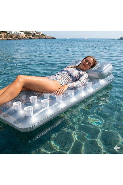 BBYTOYS ☀️ Solar Yastıklı Bardaklı Şişme Yatak 188 cm