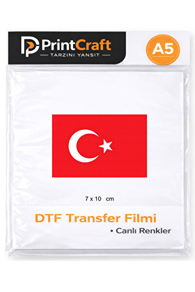 PRİNTCRAFT RENKLİ DÜŞLER ATÖLYESİ 7x10 cm Türk Bayrağı Modeli Ütü ile Yapışan...
