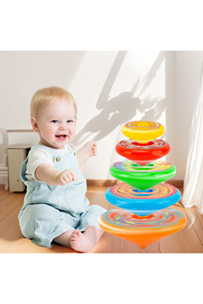 Choice Stacked Spinning Top Kids Gyro Multi Layer Rotate Folding Toy Kids Gyr...