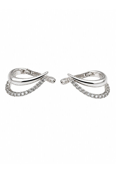 AUBRA Velora Halo Xuping Women's Steel Minimal Earrings Non-Tarnish Silver Co...