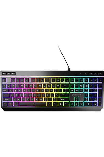 Genesis Tastatură de gaming cu membrană RGB, cu fir, RHOD 530, 114 taste, Negru
