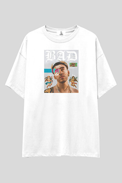 UmbraWear Bad Bunny Printed T-Shirt |   Unisex 100% Cotton White Latin Pop Re...