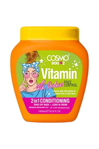 Cosmo Bounz كريم علاج وترطيب الشعر 2 في 1 للتحكم بالهيشان للشعر الجاف والمتطا...