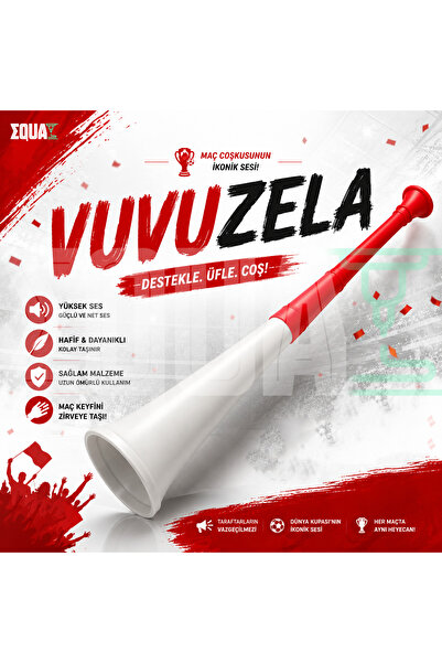 İkonik Vuvuzela Taraftar Borusu Güçlü Sesli Tribün Kornası