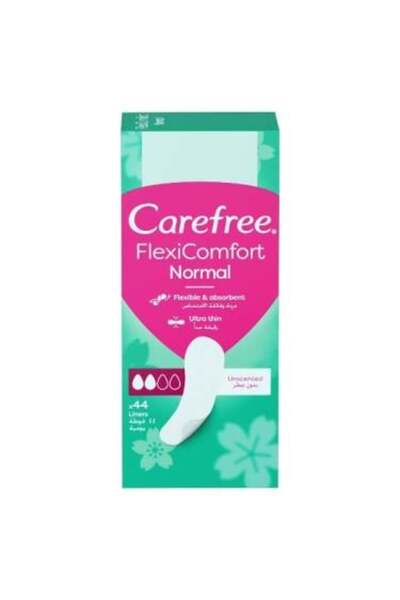 Carefree فوط نسائية يومية غير معطرة من كيرفري - 44 فوطه