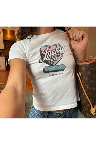 Grafftee Clothing Lucky Life Las Vegas Printed Women's Body Tee