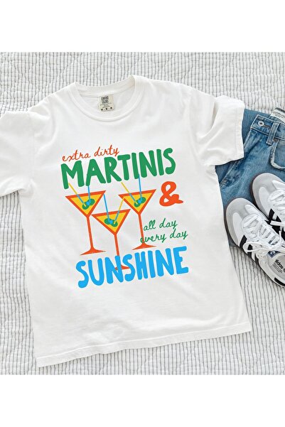 Grafftee Clothing Martinis Sunshine Printed Unisex Oversize T-Shirt