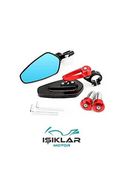 ışıklar motor Mondial Drift L 125 Motosiklet Gidon Ayna Kırmızı GA0950