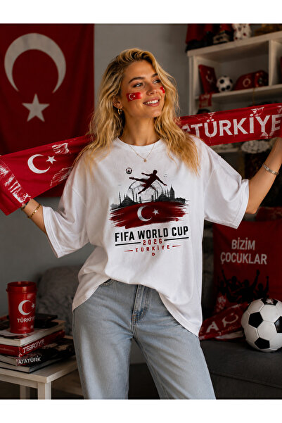 iniaHome World Cup Journey Turkey Fan T-Shirt Moon Star Live the Football Spi...