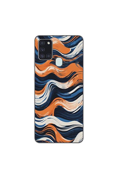 OEM Husa compatibila cu Samsung Galaxy A21s Silicon Gel Tpu Model Abstract Cr...