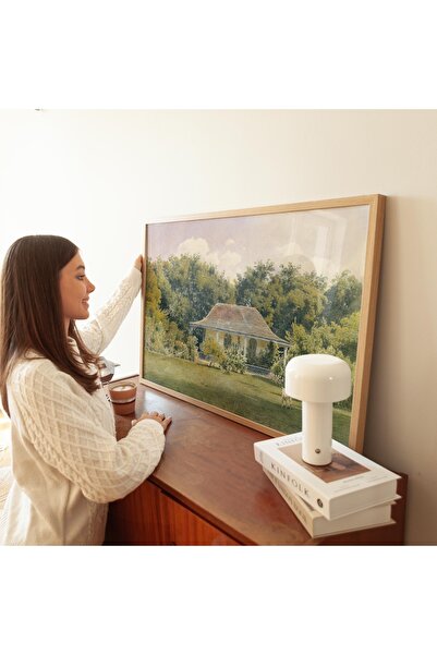 Pegziz Pictura Grădina Laudaya de Jakob Alt |   Decor de perete înrămat cu pe...