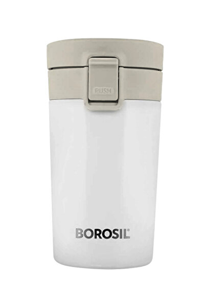 Borosil Vacuum Coffeemate Mug, White 300Ml