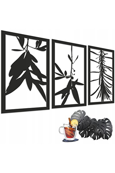 Naklejkomania Panou traforat plante, tablou 3D, decor pe perete pentru camera...