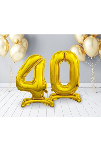 Godan Balon folie vertical numărul 0 auriu - 74 cm universal
