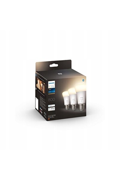 Philips Hue Bec LED Alb E27 806lm 3 bucăți Reglare luminozitate