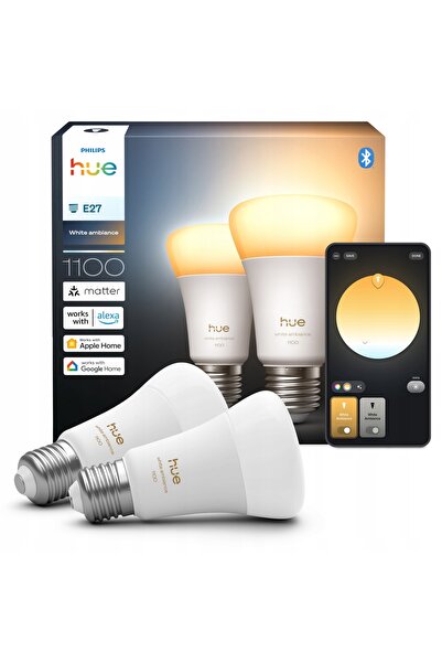 Philips Hue Bec LED White Ambiance A60 E27 1100 2 bucăți
